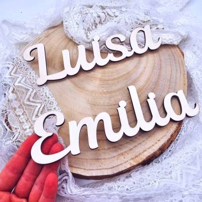 Namensschild Kinderzimmer | Türschild personalisiert | Schriftzug aus Holz | Wanddeko Holz | Geschenke zur Geburt | Deko