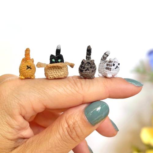 Gehäkelte Mini Katze - Perfektes Geschenk für Katzenbesitzer und Katzenliebhaber