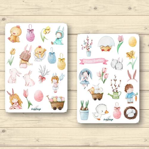 Sticker Set niedliche Ostern