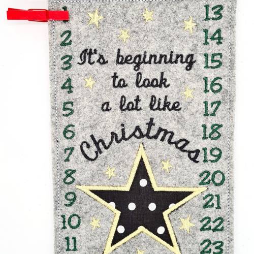 Stickdatei Adventskalender Stern ITH