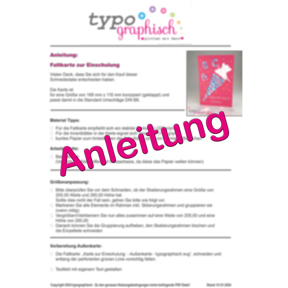 Plotterdatei: Karte zur Einschulung - Motiv Schultüte mit Herz Bild 5