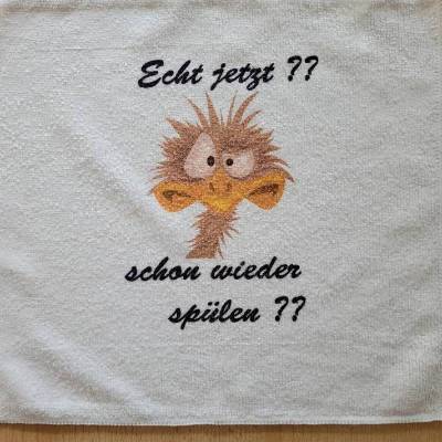 Spültuch mit lustigen Spruch , Putzlappen, Putztuch ,Microfaser,