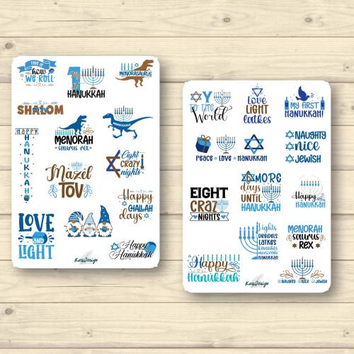 Sticker Set Hanukkah Sprüche