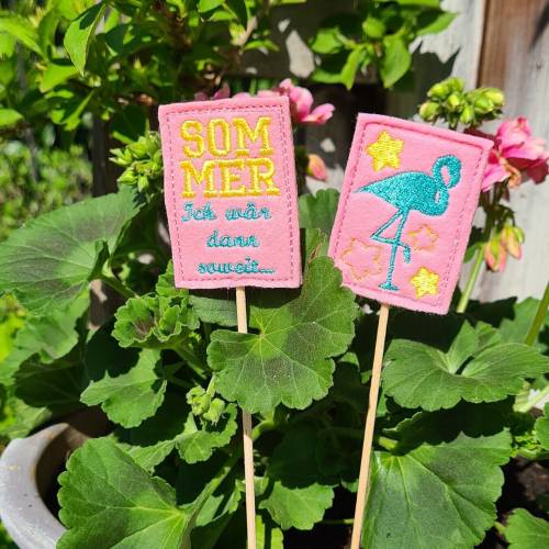 Stickdatei ITH Sommer Deko Schild