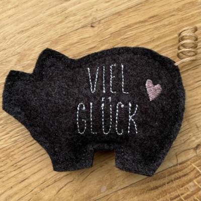 Filzglückschwein // Glücksbringer // Schweinchen // Talisman // Glücksschwein // Filzschwein