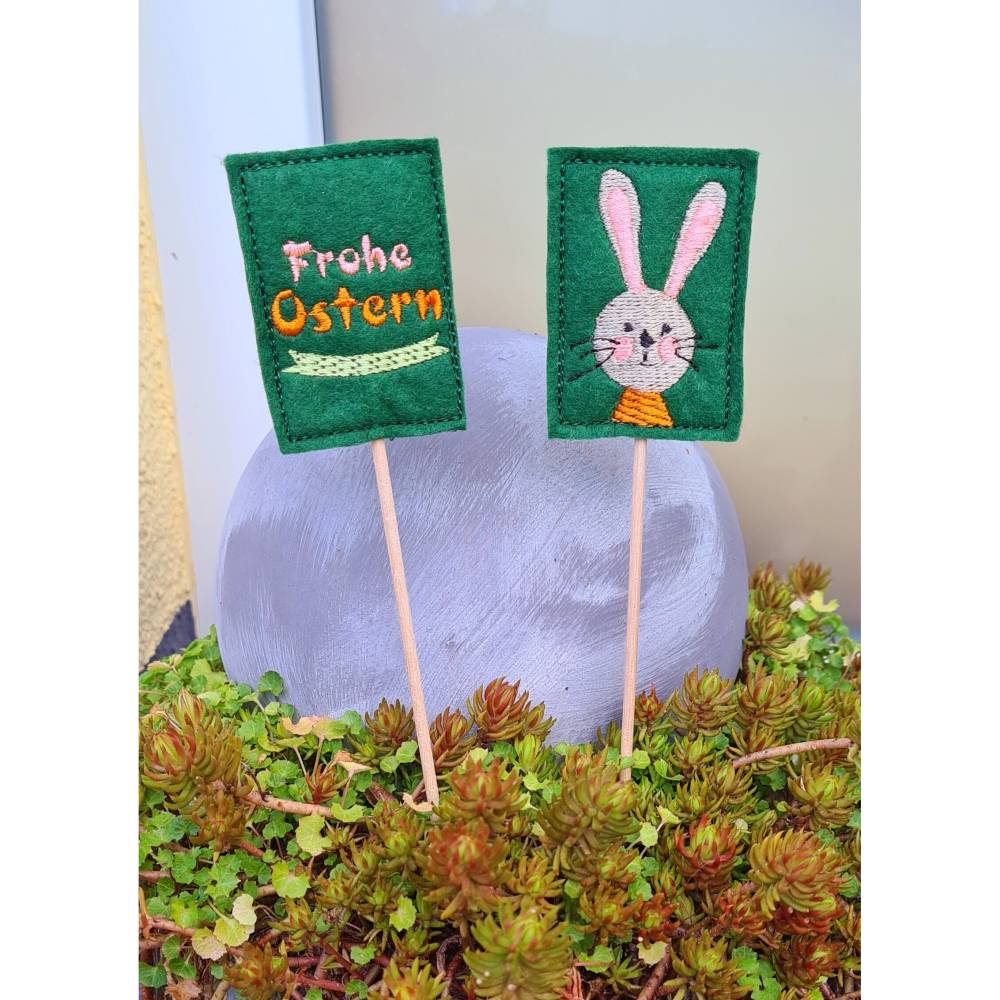 Stickdatei ITH Ostern Deko Schild Bild 2