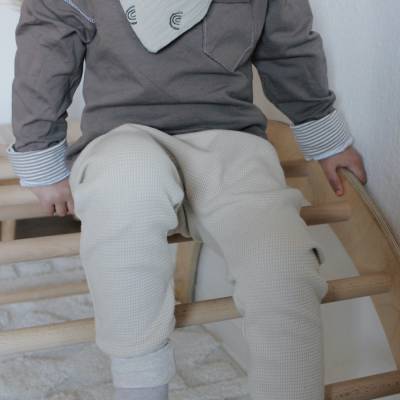Waffeljersey Pumphose Bagyypants für Babys/ Kinder in sehr hellem beige