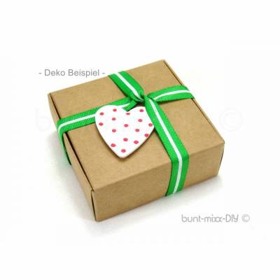 10 Schachteln Geschenkbox, Gastgeschenk Geschenke verpacken Gr. M 7,5x7,5x3cm Faltschachteln Kraftpapier Adventskalender