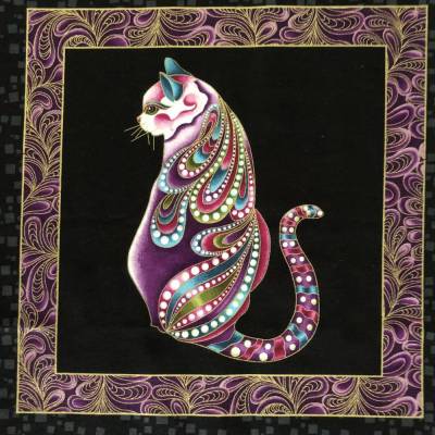 Panel Baumwollstoff Motiv Katze