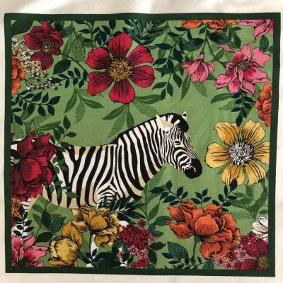 Ein Panel Baumwollstoff mit Tiermotiv