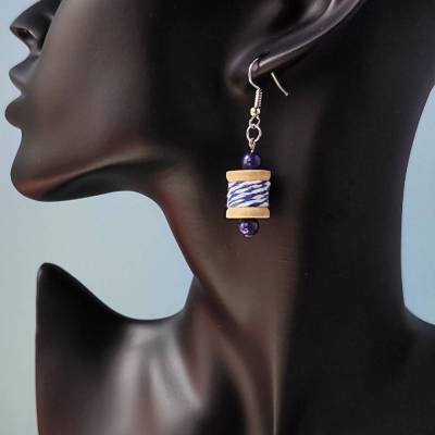 Handgemachte Garnrollen-Ohrringe – Einzigartige Accessoires für Nähbegeisterte