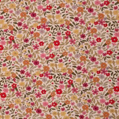 Baumwoll-Jersey Jona,  Blumen, rosa/apricot/naturweiß Oeko-Tex 100 (1m/18,-€)