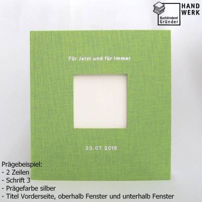 Fotoalbum, limette grün, personalisierbar, ca. 24 x 24 cm