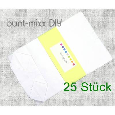 25 Kraftpapier Tüten weiß 14x21 Bodenbeutel Kraftpapierbodenbeutel blickdicht Adventskalender Geschenk verpacken