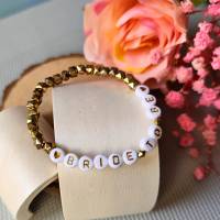 Armband “bride to be”, Geschenkidee zur Verlobung für zukünftige Bräute, Geschenk zum JGA
