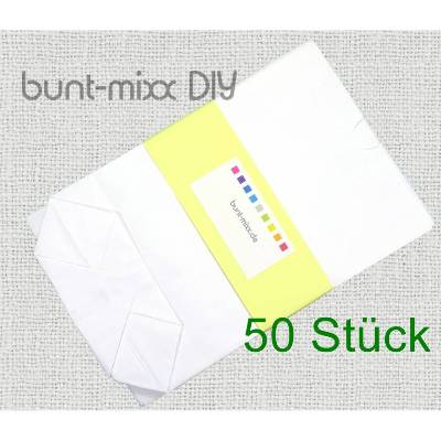 50 Kraftpapier Tüten weiß 14x21cm Bodenbeutel Kraftpapierbodenbeutel blickdicht Adventskalender Geschenk verpac