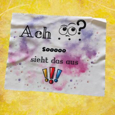 Brillen-Putz-Tuch, Glasreinigungstuch mit Spruch,