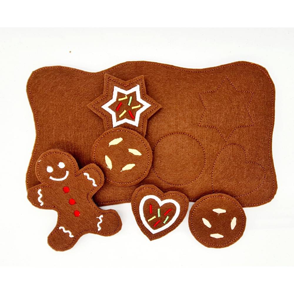 Stickdatei Plätzchen Weihnachten ITH 6 teiliges Set Bild 1