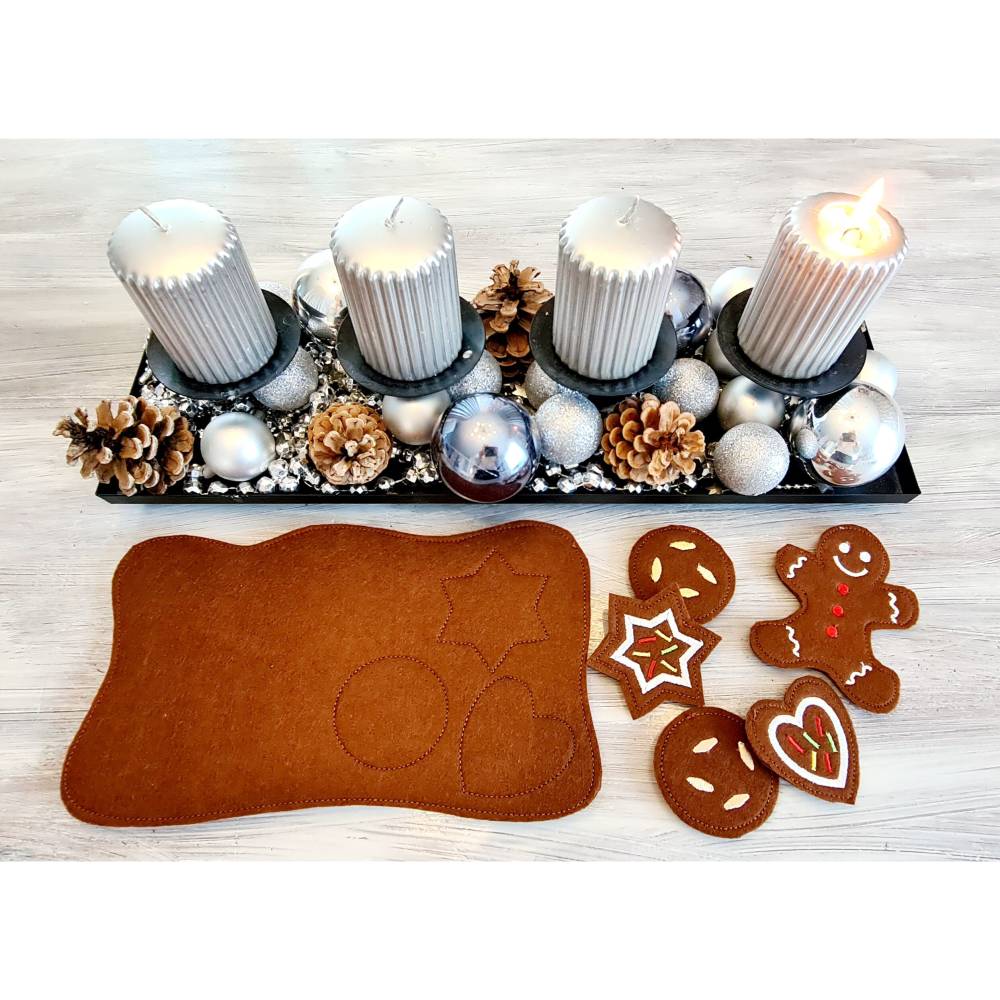 Stickdatei Plätzchen Weihnachten ITH 6 teiliges Set Bild 2