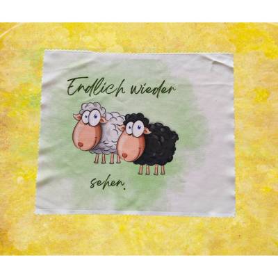 Dekoratives Brillen-Putz-Tuch, Glasreinigungstuch mit kreativen Spruch,