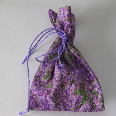 Stoffsäckchen Lavendel aus Baumwolle 10,5 x 14 cm
