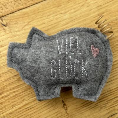 Filzglückschwein // Glücksbringer // Schweinchen // Talisman // Glücksschwein // Filzschwein