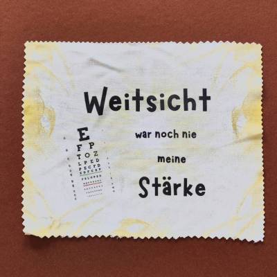 Dekoratives Brillen-Putz-Tuch, Glasreinigungstuch mit kreativen Spruch,