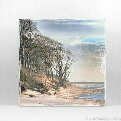 STRAND KÜSTE Maritimes Wandbild auf Holz Leinwand Fineartprint Wanddeko Landhausstil Vintage Shabby Chic handmade kaufen