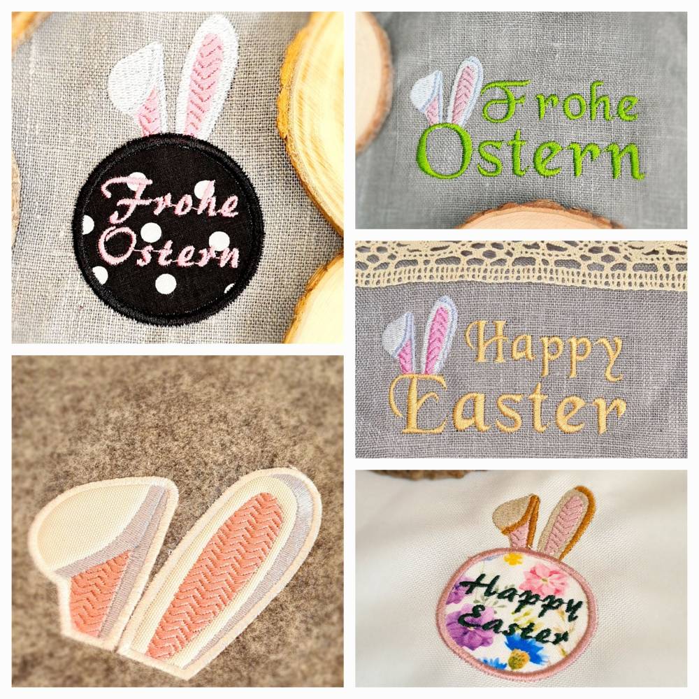 Stickdatei Hasenohren zu Ostern Set 10 x 10 Bild 1