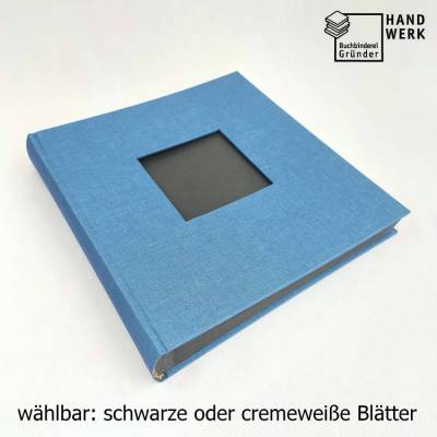 Fotoalbum, duo dunkelblau, personalisierbar, ca. 24 x 24 cm