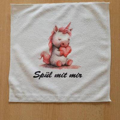 Spültuch mit lustigen Spruch , Putzlappen, Putztuch ,Microfaser,