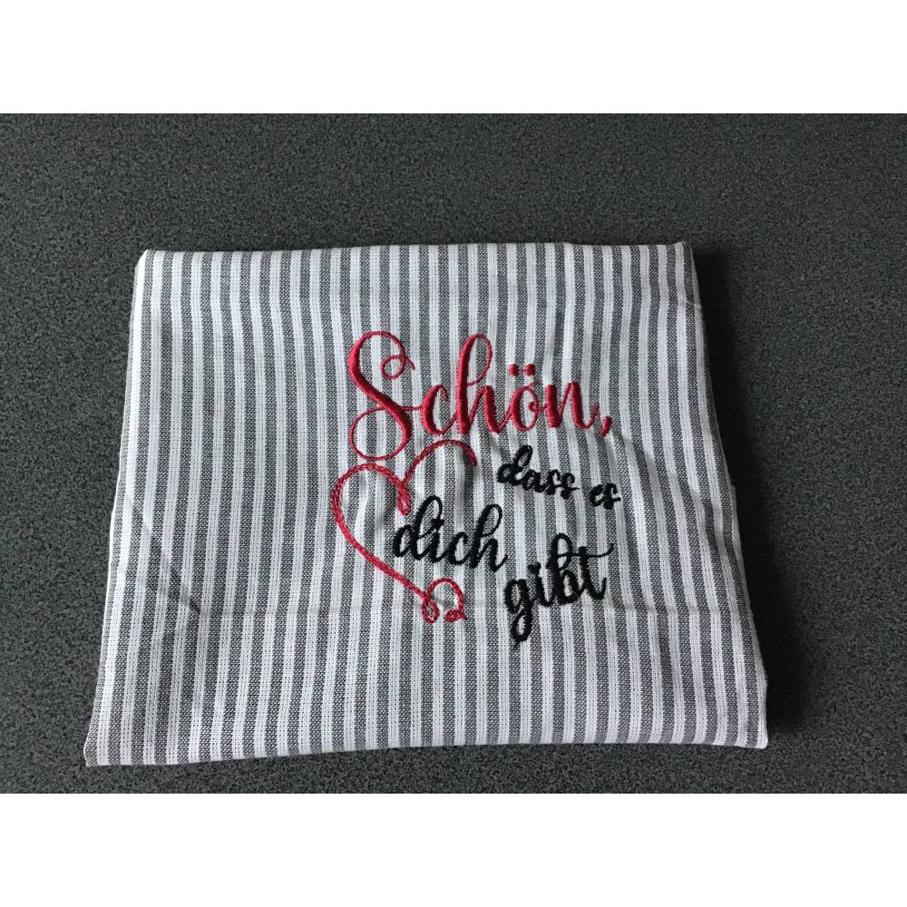 Geschirrtuch mit Spruch GeschenkSet Einzigartig Unikate