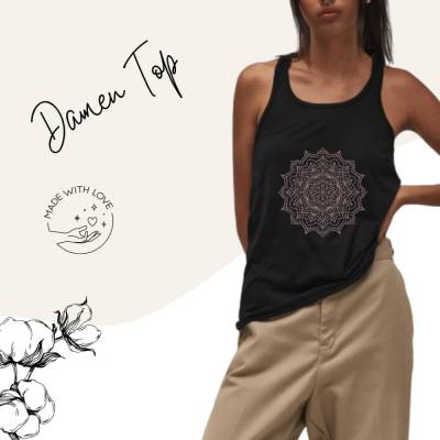 Damen Tank-Top, Damen Top, Damenoberteil ohne Ärmel, Sommer Top, Sommerliches Oberteil, Yoga Oberteil für Damen, Geschen