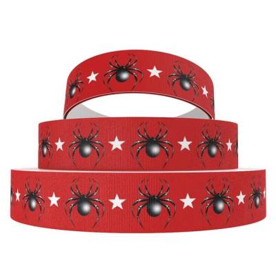 Ripsband 38mm Spinne 1350 Ripsband Spinne Halloween Geschenkband