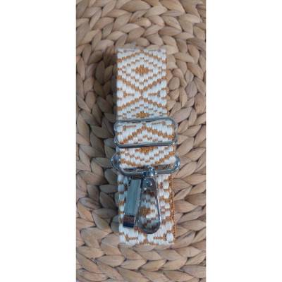 Taschengurt verstellbar ocker, Gurtband mit Karabiner in vielen verschiedenen Farben