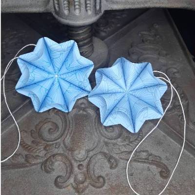 Bastelset für Geschenkanhänger aus Papier, Faltblätter für Origami, Motivpapier