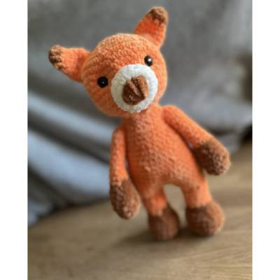 Kuscheltier Fuchs gehäkelt Häkeltier Geschenk Kind handmade neu