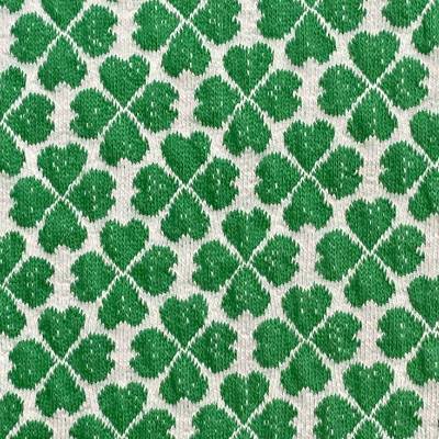 Biostrickstoff Lucky KNIT in verde erba / Meringa von Hamburger Liebe von Albstoffe, maigrün, creme