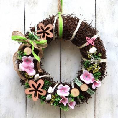 Türkranz  rosa Landhausstil haltbar N9