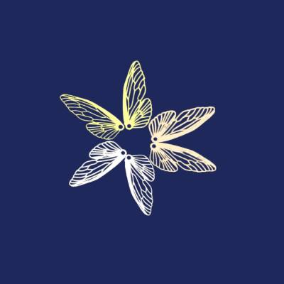 2 kleine filigrane Anhänger Libellen-Flügel, 8x20mm, (rosé) vergoldet oder versilbert