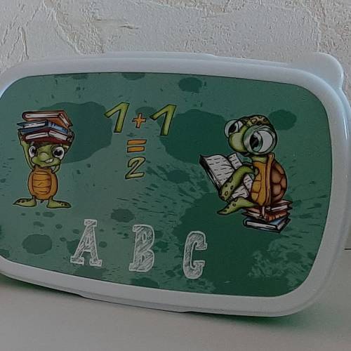 Brotdose Kinder Tiere Turtle – Personalisierte Lunchbox für Schule & Kindergarten Geschenk