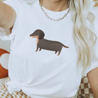 Tshirt Dackel Hund Hunderasse Geschenk BIOBAUMWOLLE - Dachshund Shirt - Cute Outfit Dog Breed - Geschenk Beste Freundin