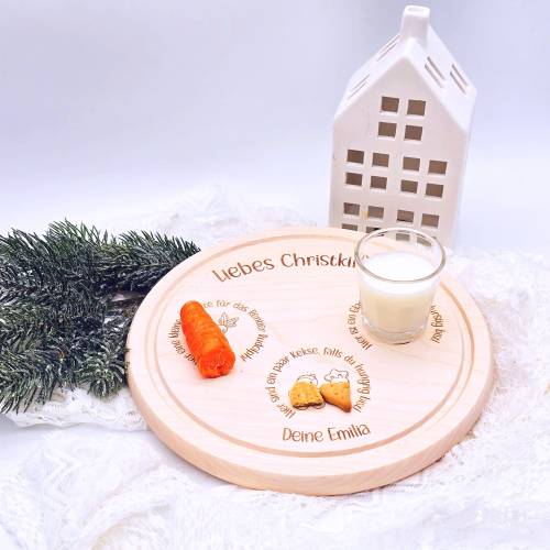 Weihnachtsteller personalisiert | Rentierteller | Nikolausteller | Weihnachtsbrauch Kinder | Weihnachtsmann Tablett 