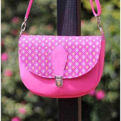Kleine Handtasche - Saddle Bag Svea * Muster * pink