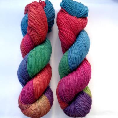 King´s Jester - Sockenwolle handgefärbt 100g/420m, Strickgarn, Strumpfwolle, 75% Wolle/25% Polyamid, 1 Strang