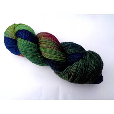 Hidden Pond - handgefärbtes Merino Strickgarn sehr weich 100g/400m, 80% Wolle/20% Polyamid, Strumpfgarn, Häkeln