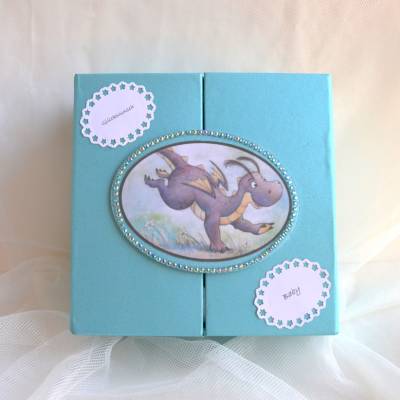 Geschenkbox Baby hellblau