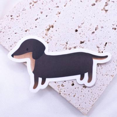 Sticker Dackel Hund Vinyl Aufkleber Hunderasse - Dachshund Sticker - Aufkleber Wasserflasche - Abziehbild wasserdicht