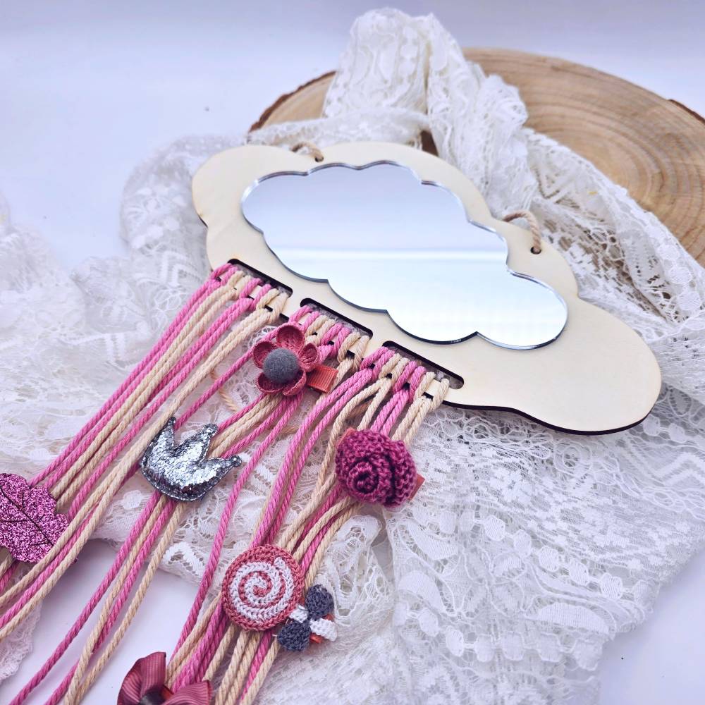 Haarspangenhalter | Kinderspiegel | Aufbewahrung Haarspangen | Geschenke  fr Kinder | Haarschmuck | Kinderzimmer