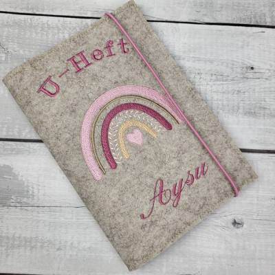 U-Heft Hülle Regenbogen/Filzhülle Untersuchungsheft